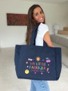 Sac cabas réutilisable – Nancy Navy (43×15×36 cm)