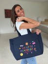 Sac cabas réutilisable – Nancy Navy (43×15×36 cm)