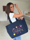 Sac cabas réutilisable – Nancy Navy (43×15×36 cm)