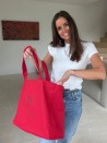 Sac cabas réutilisable – Nancy Rouge (43×15×36 cm)