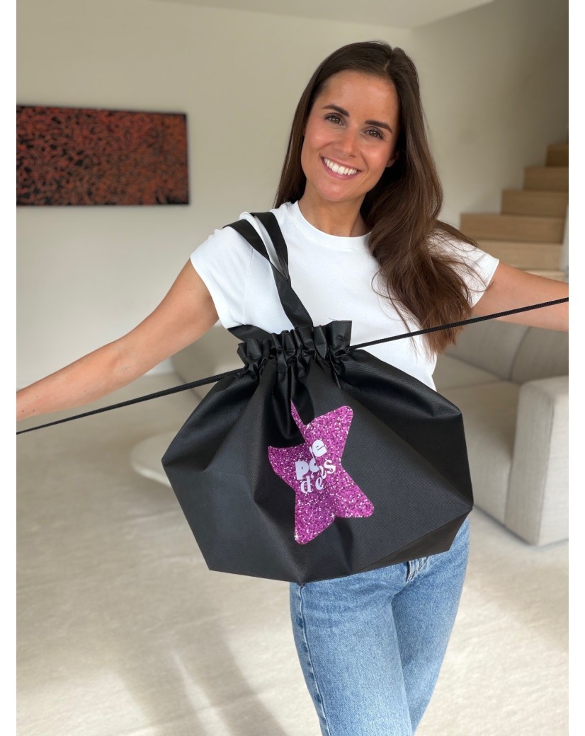 Sac Non Tissé Personnalisé Noir – Cabas Publicitaire modèle Nice L | Moonpack