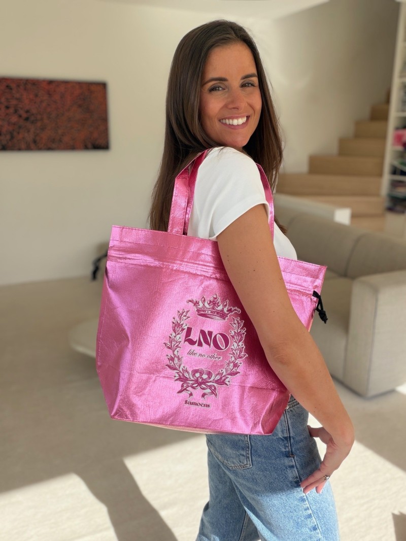 Sac Non Tissé Personnalisé Rose métallisé – Cabas Publicitaire modèle Nice M