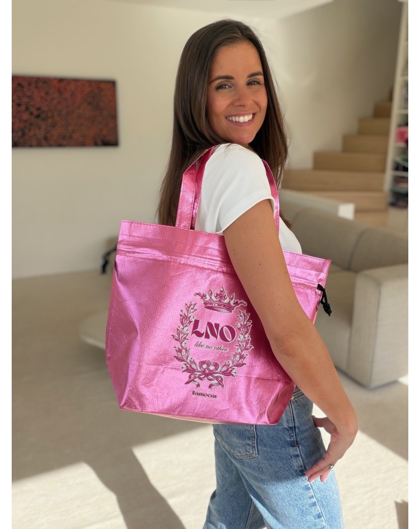 Sac Non Tissé Personnalisé Rose métallisé – Cabas Publicitaire modèle Nice M