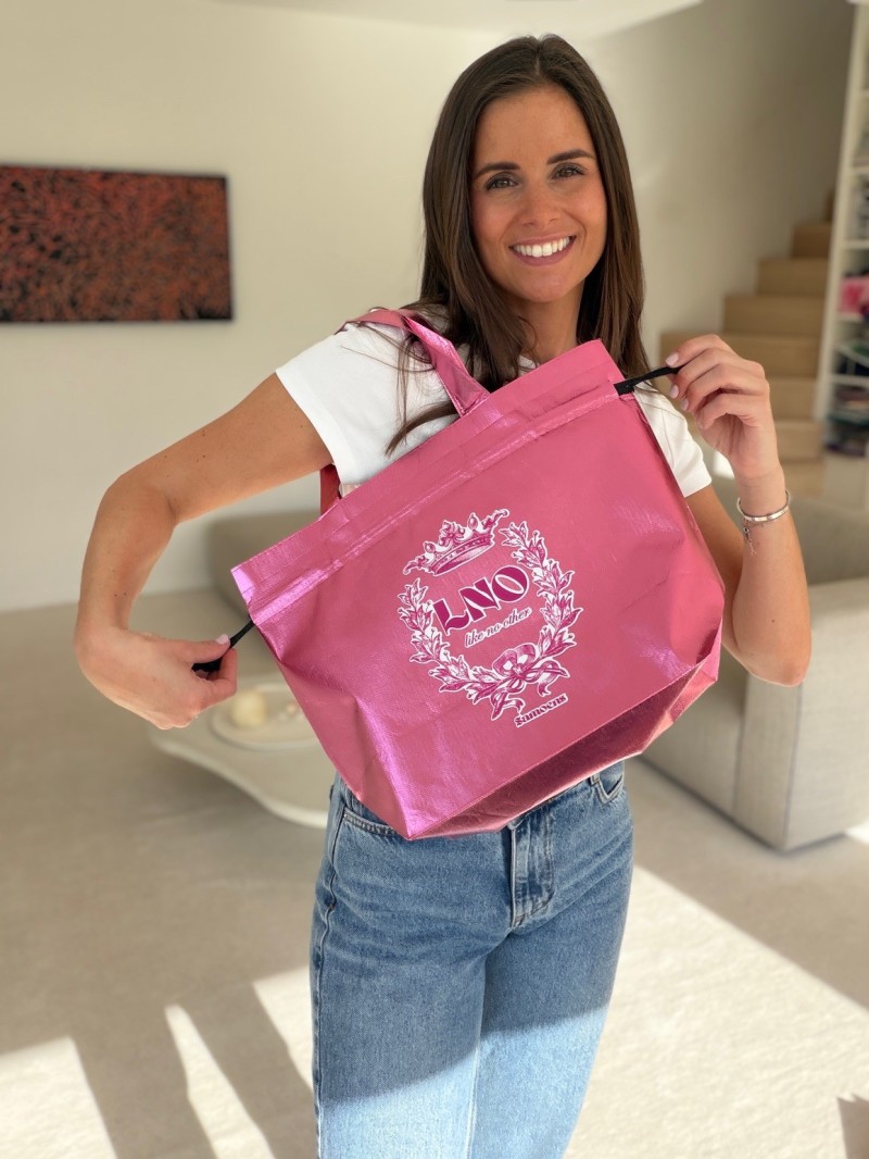 Sac Non Tissé Personnalisé Rose métallisé – Cabas Publicitaire modèle Nice M
