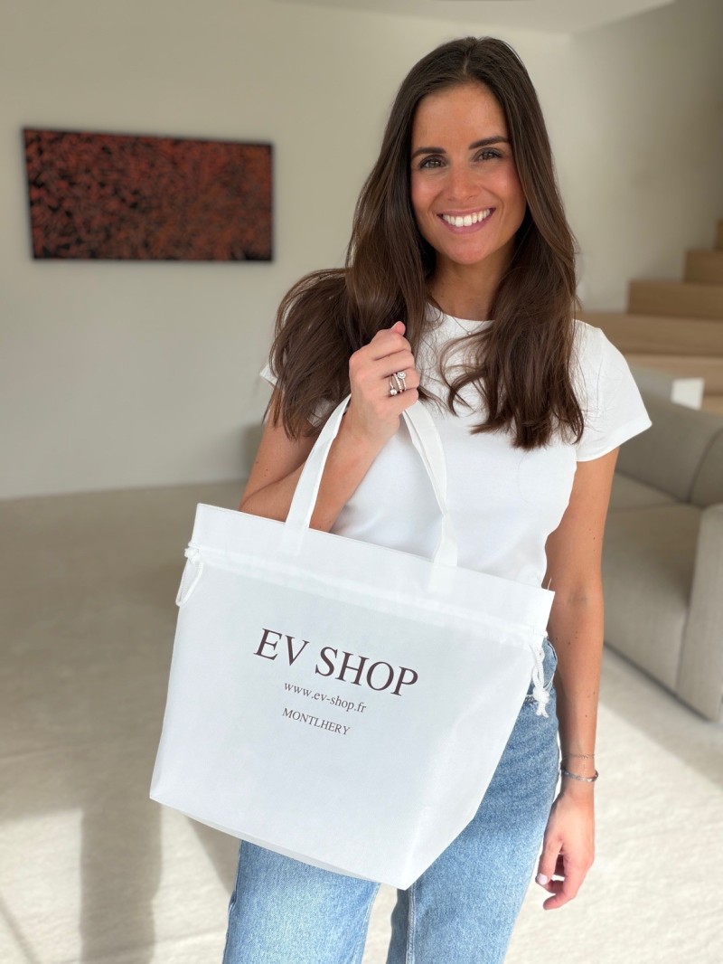 Sac Non Tissé Personnalisé Blanc – Cabas Publicitaire Nice M | Moonpack