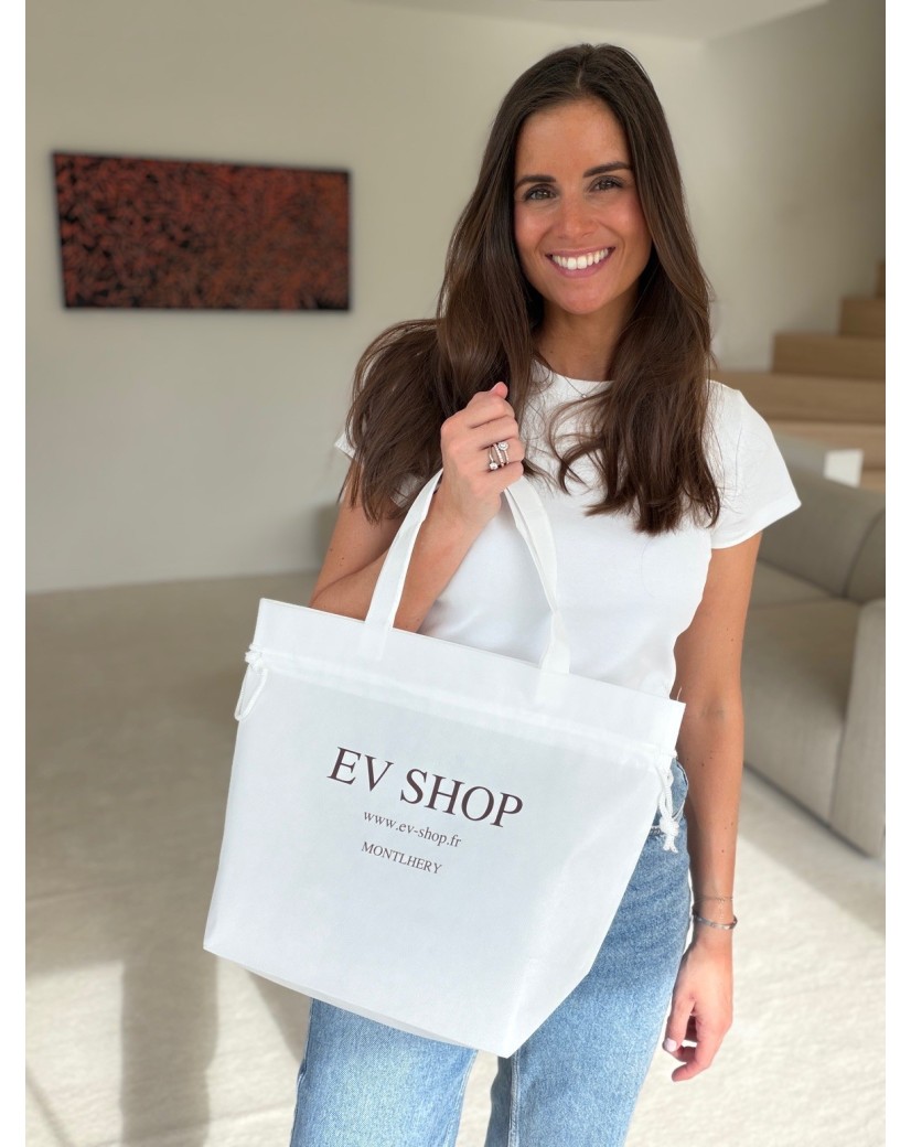 Sac Non Tissé Personnalisé Blanc – Cabas Publicitaire Nice M | Moonpack