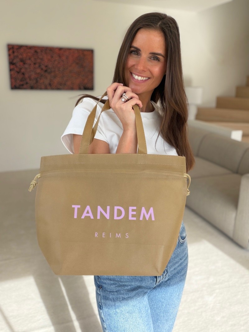 Bolso reutilizable Nice Beige - M (40x14x30cm)