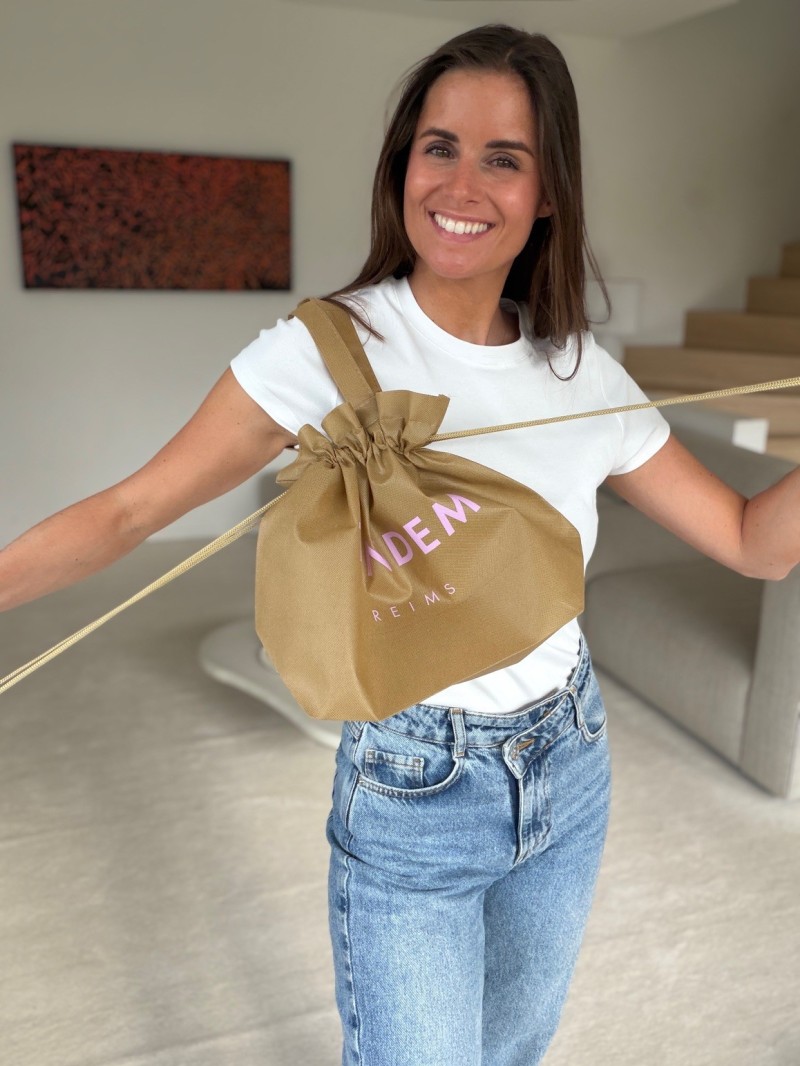 Bolso reutilizable Nice Beige - M (40x14x30cm)