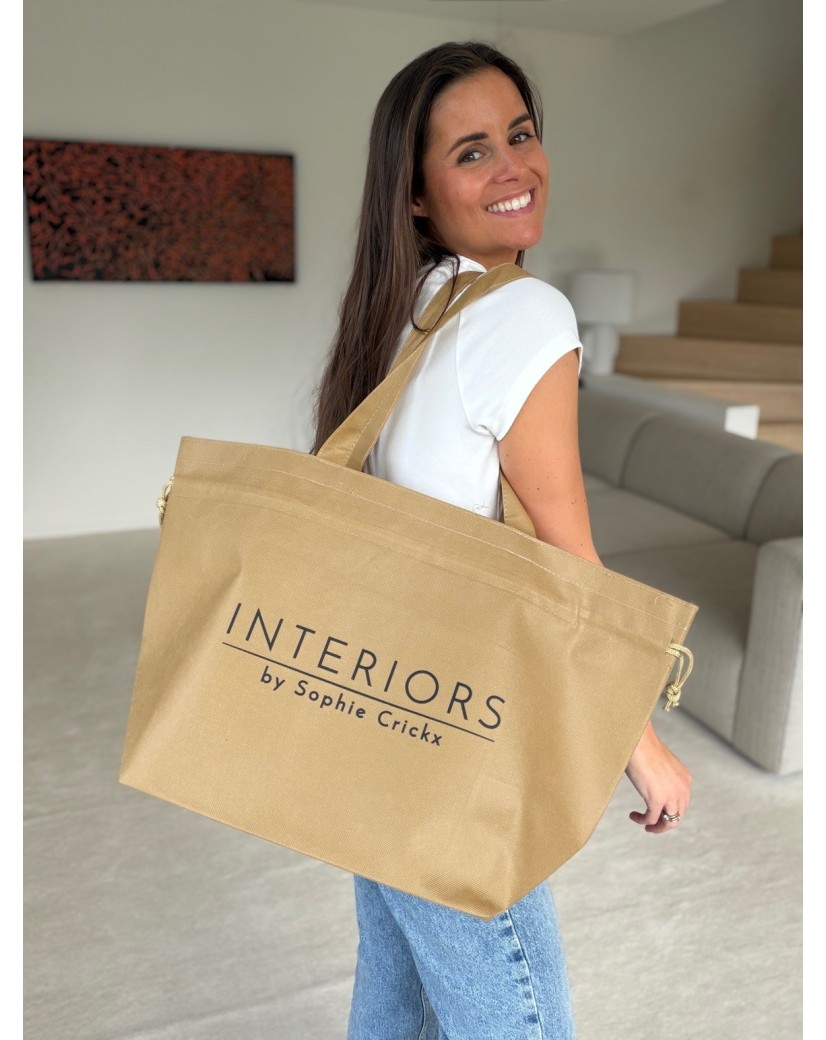Sac Non Tissé Personnalisé Beige - Cabas Publicitaire Nice L | Moonpack