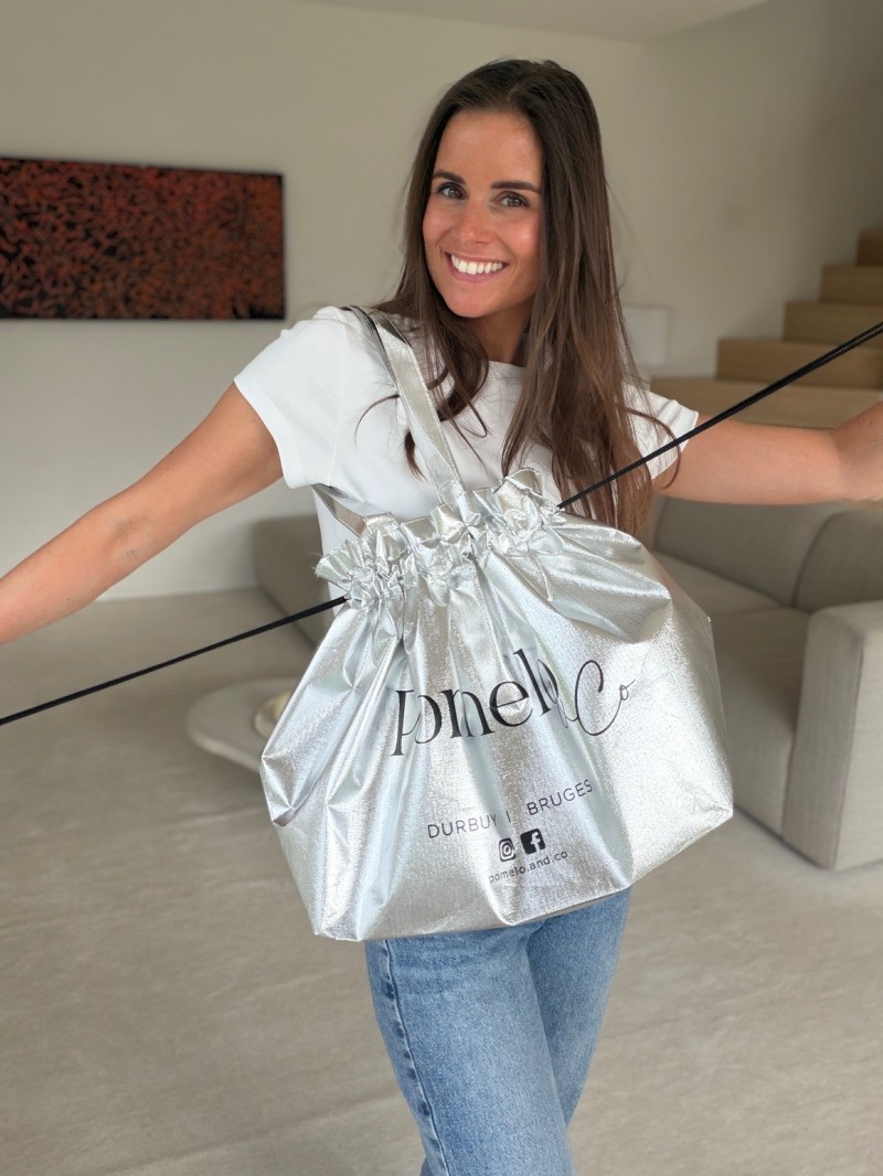 NICE BAG SILVER – L (58x24x35 cm)