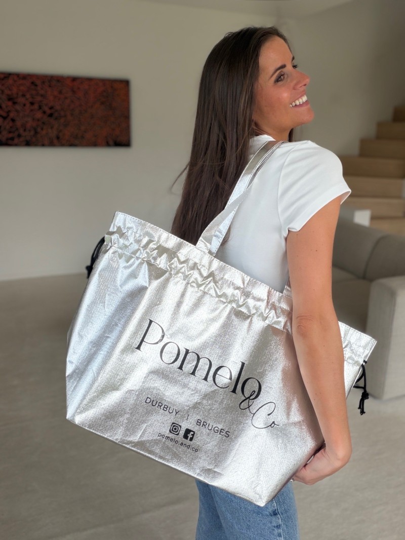 Sac Non Tissé Personnalisé Argenté – Cabas Métallisé Nice L