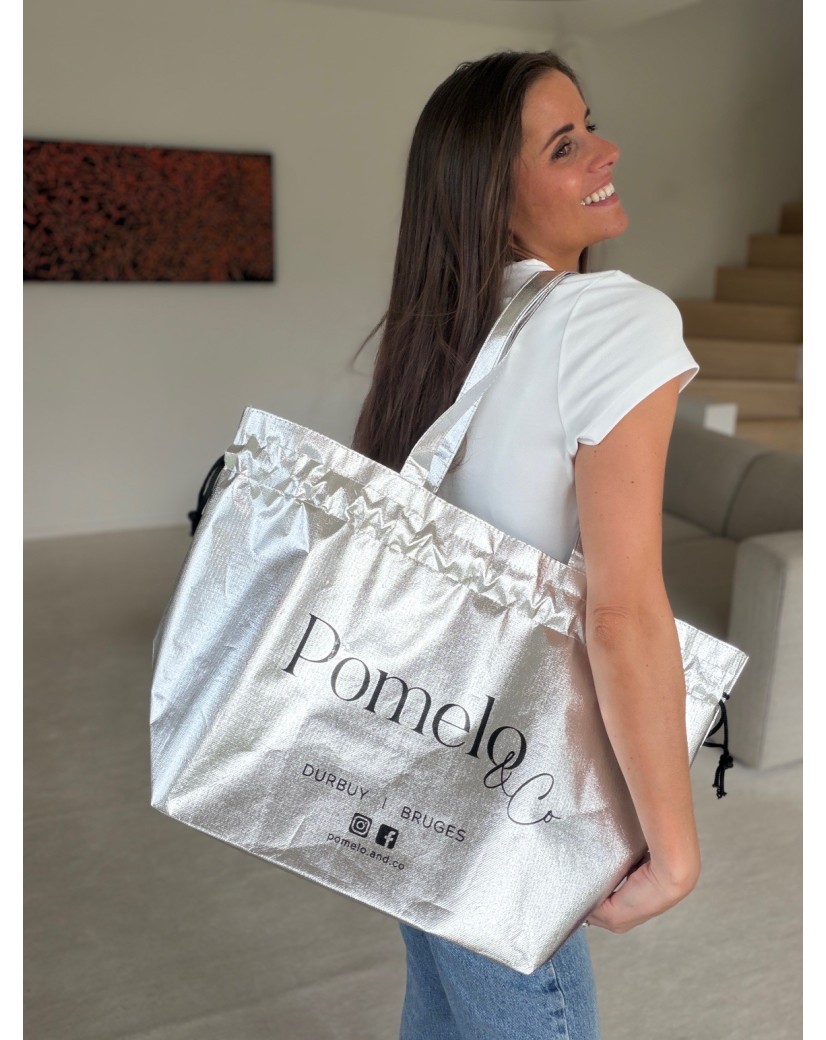 BOLSA NICE PLATEADO – L (58x24x35 cm)