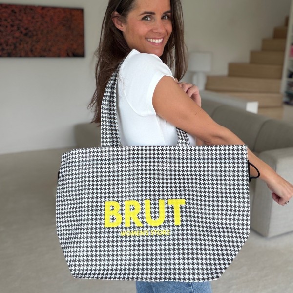 NICE BAG HOUNDSTOOTH – L (58 x 24 x 35 cm)