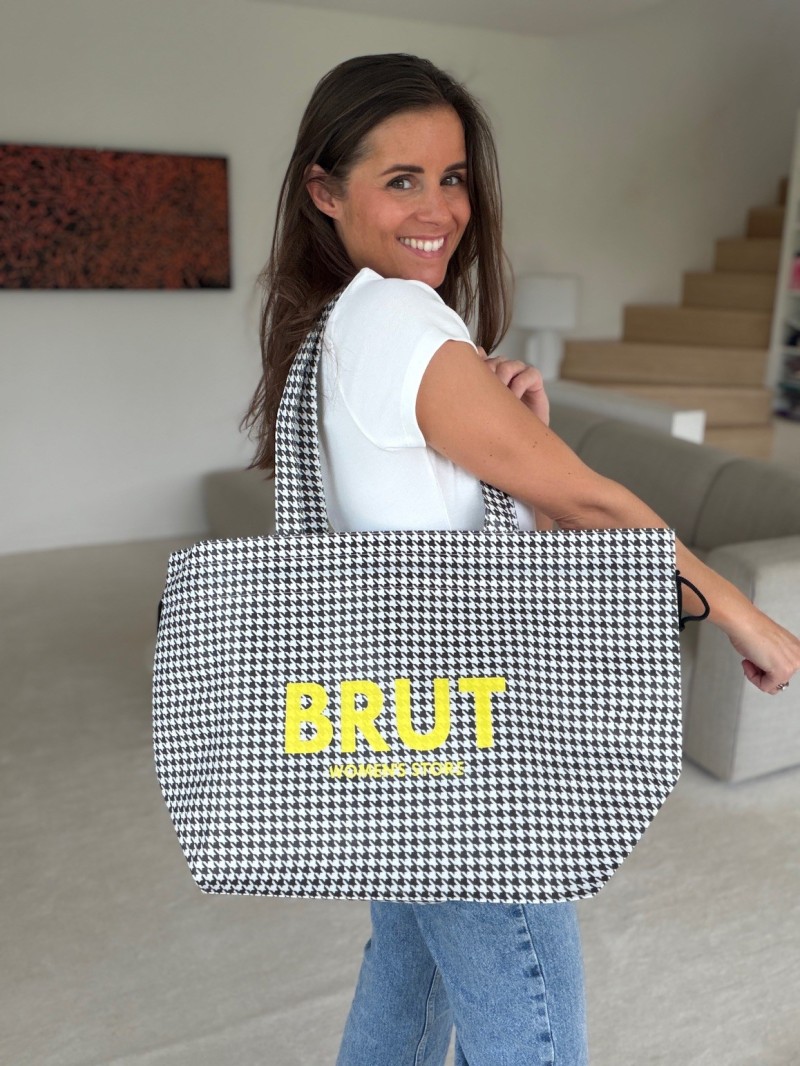 NICE BAG HOUNDSTOOTH – L (58 x 24 x 35 cm)