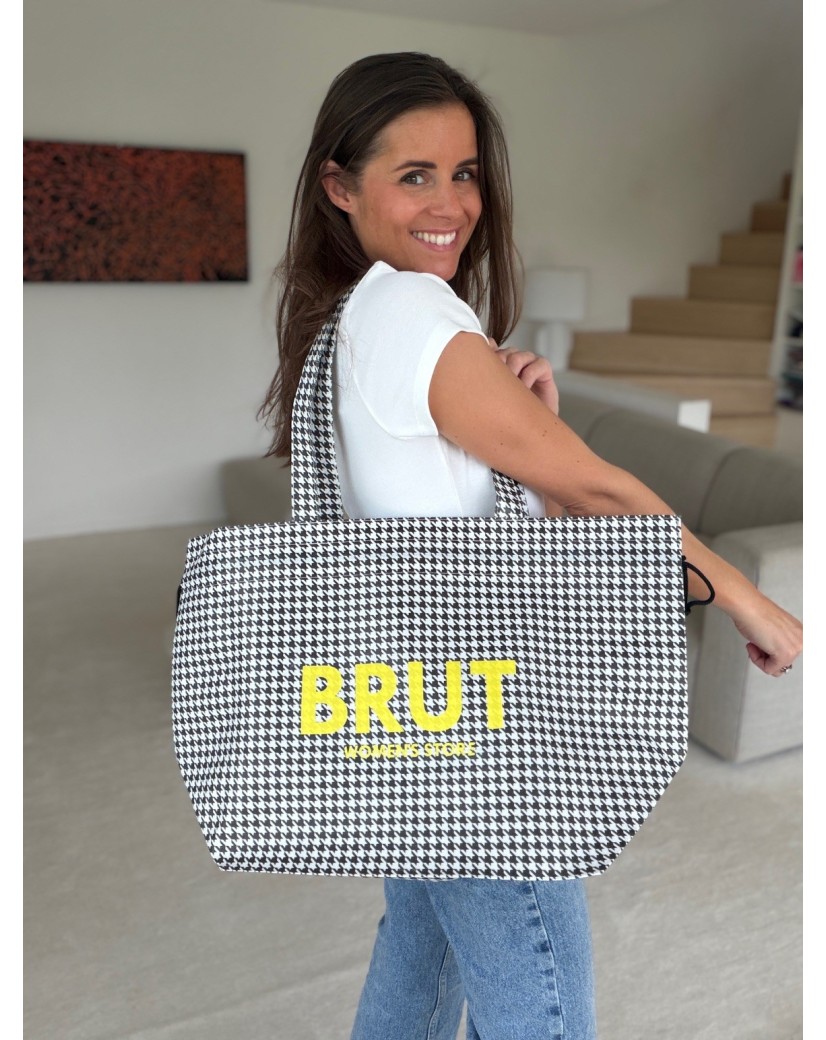 Tasche NICE Hahnentritt – L (58 x 24 x 35 cm)