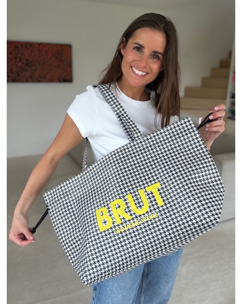 Bolsa NICE Pata de Gallo – L (58 x 24 x 35 cm)