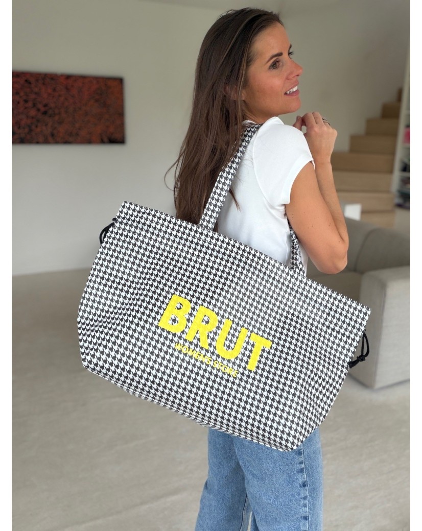 NICE BAG HOUNDSTOOTH – L (58 x 24 x 35 cm)