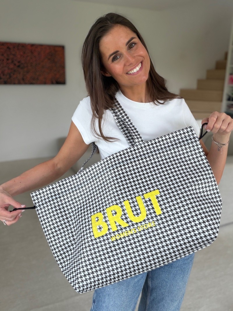 NICE BAG HOUNDSTOOTH – L (58 x 24 x 35 cm)