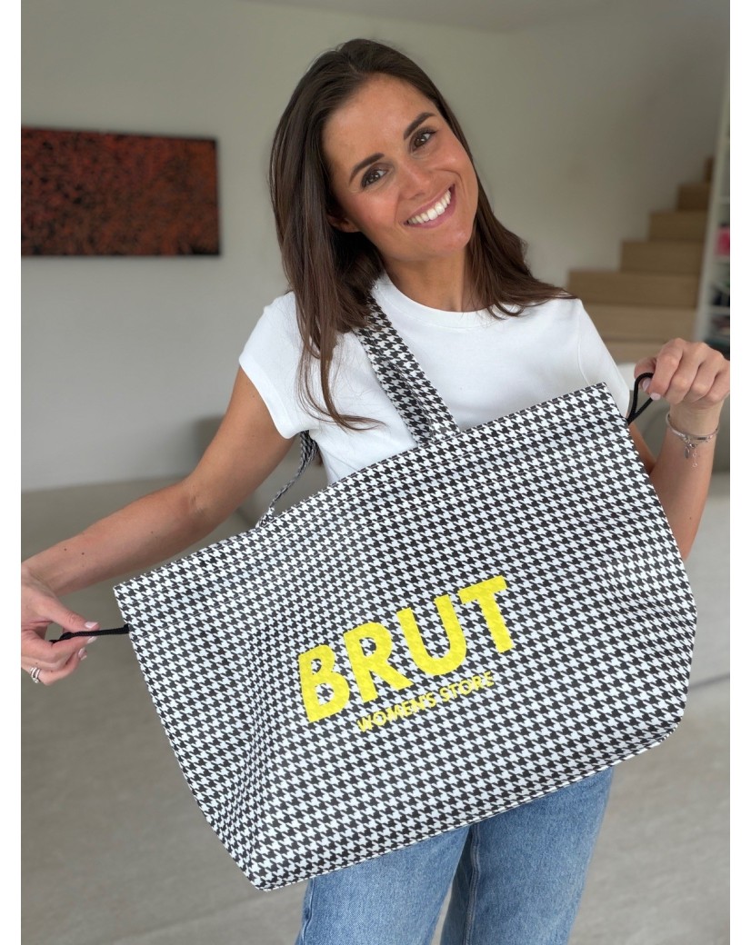 NICE BAG HOUNDSTOOTH – L (58 x 24 x 35 cm)
