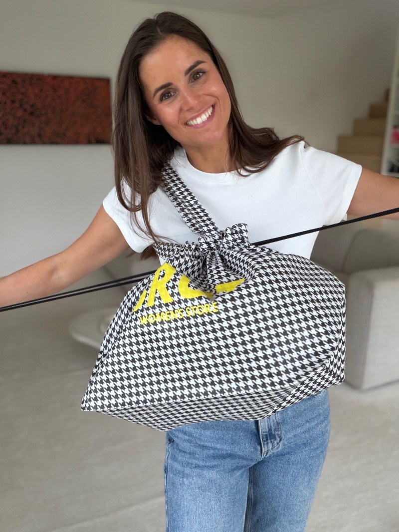 NICE BAG HOUNDSTOOTH – L (58 x 24 x 35 cm)