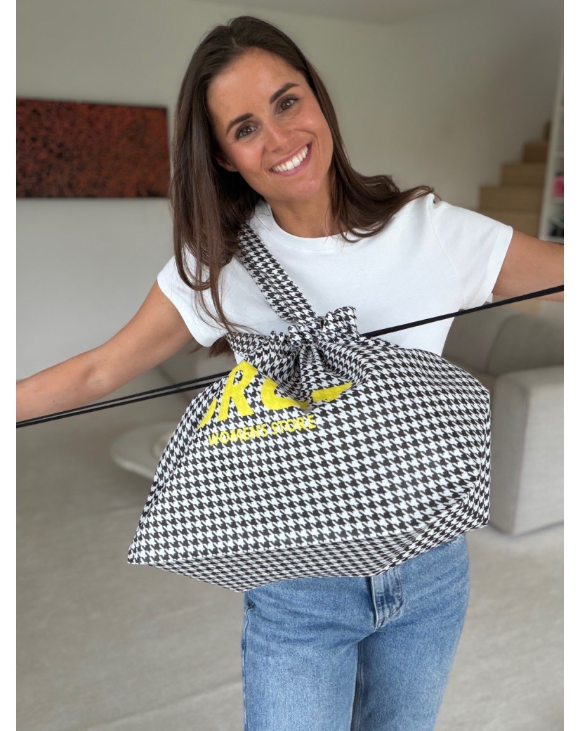 Bolsa NICE Pata de Gallo – L (58 x 24 x 35 cm)