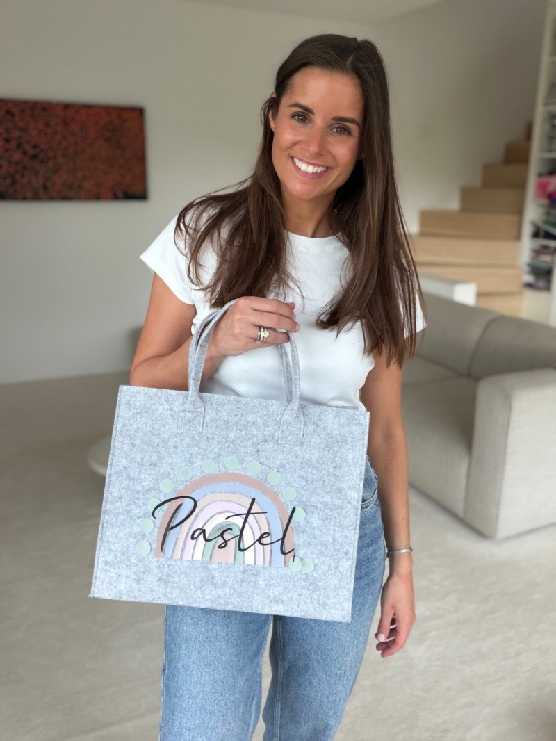 GRENOBLE BAG - LIGHT GREY - M (35,5x11x28,5cm)