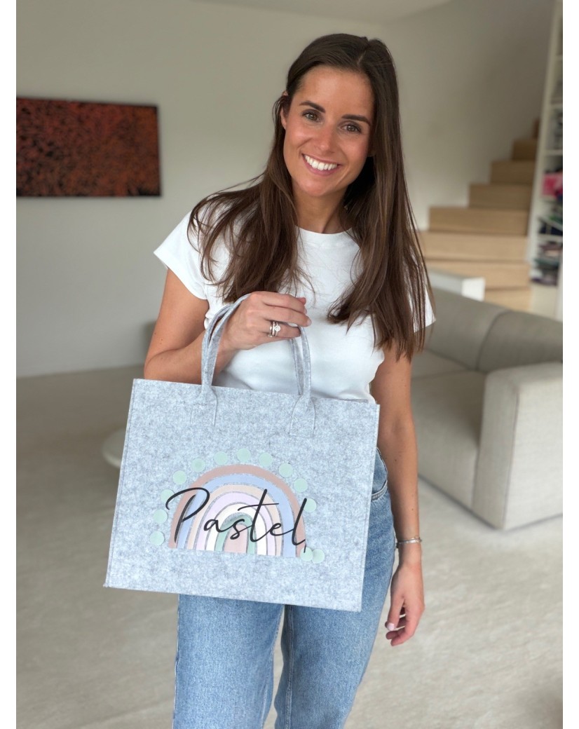 GRENOBLE BAG - LIGHT GREY - M (35,5x11x28,5cm)