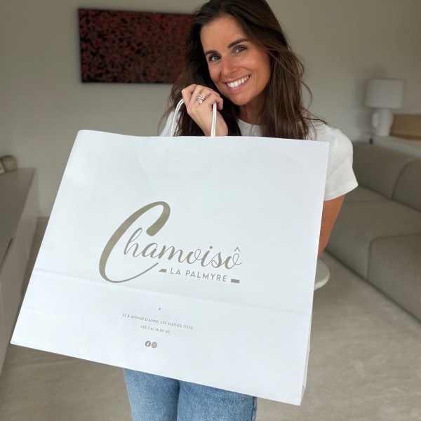 Twisted Handle Bags - White XXL (54x14x45 cm)