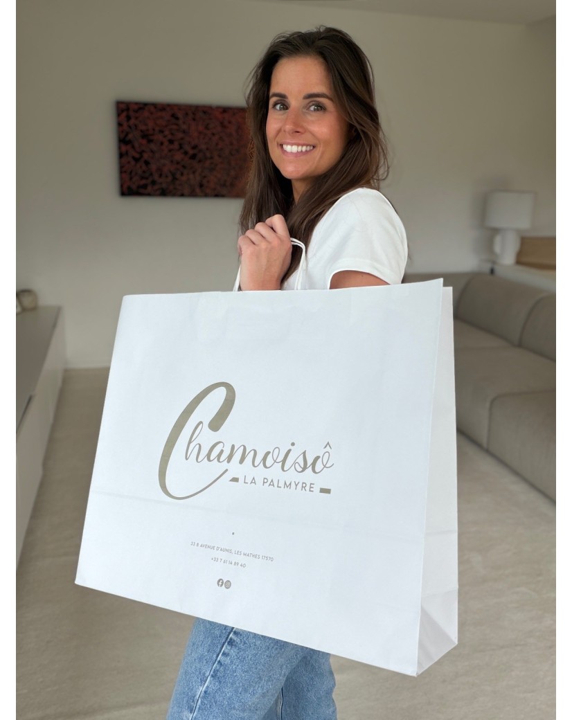 Twisted Handle Bags - White XXL (54x14x45 cm)