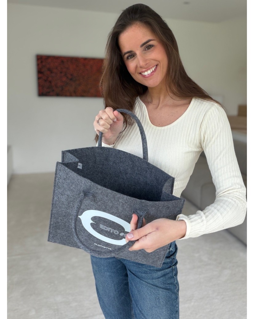 GRENOBLE Bag – Grey – M (35.5x11x28.5 cm)