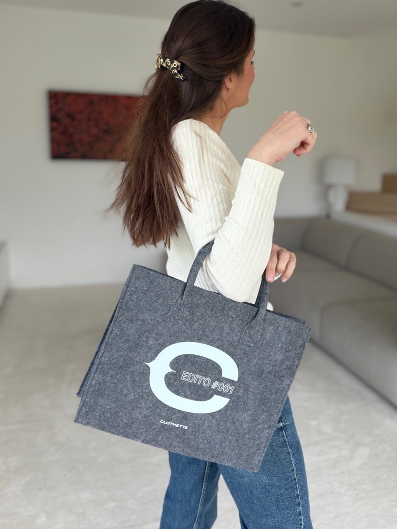 GRENOBLE Bag – Grey – M (35.5x11x28.5 cm)