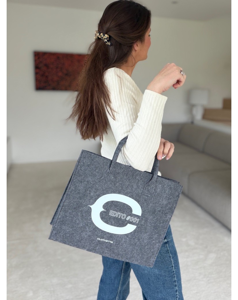 GRENOBLE Bag – Grey – M (35.5x11x28.5 cm)