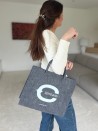 SAC GRENOBLE - GRIS - M (35,5x11x28,5cm)