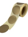 5CM ROUND LABEL - MAT GOLD - UNPRINTED
