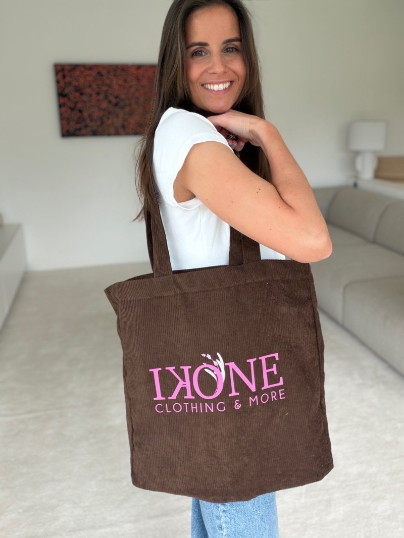 DRAAGTAS OXFORD - RIBFLUWEEL BRUIN (41,5X10X39CM)