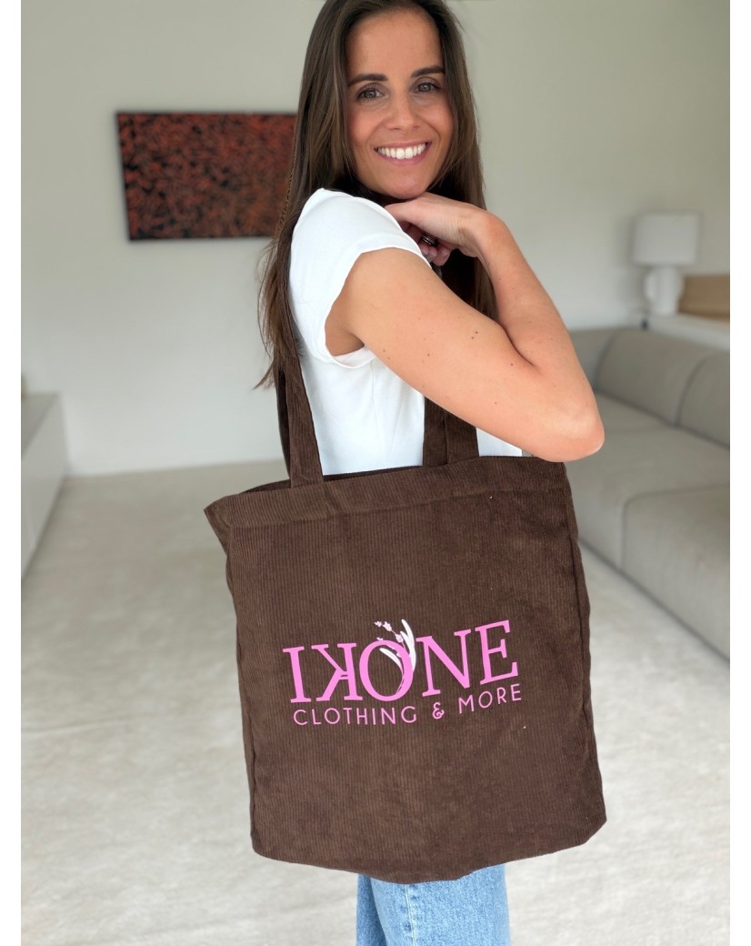 DRAAGTAS OXFORD - RIBFLUWEEL BRUIN (41,5X10X39CM)