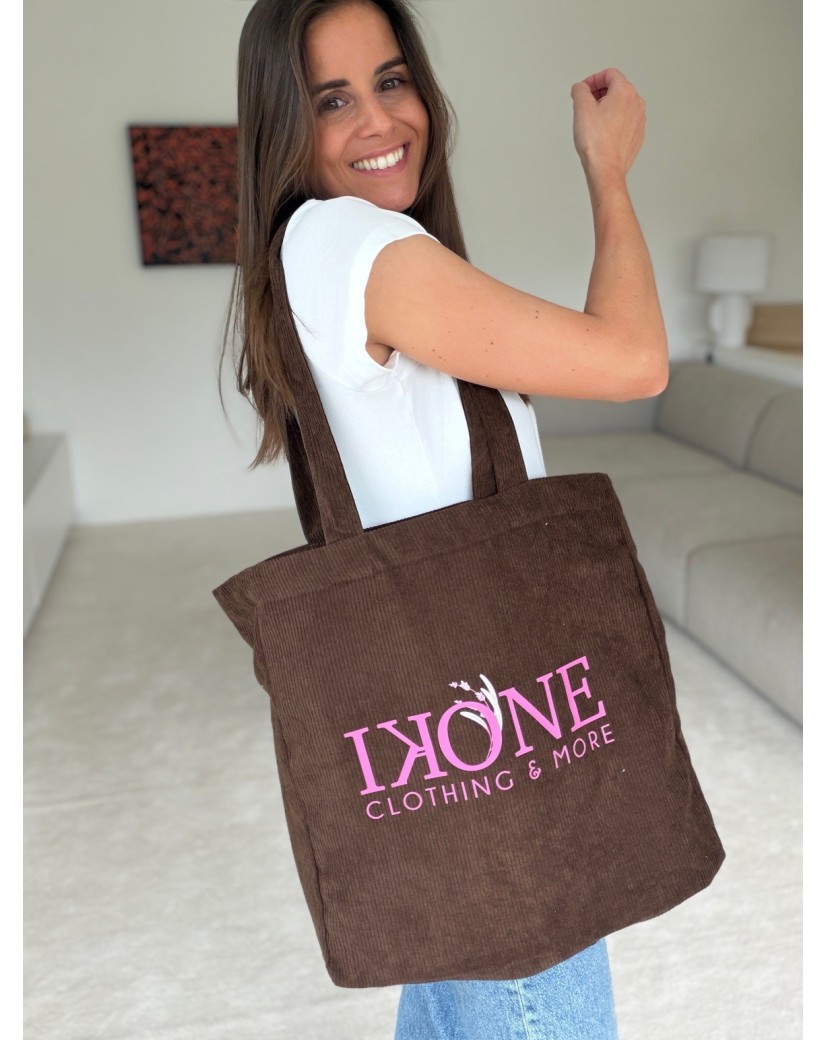 DRAAGTAS OXFORD - RIBFLUWEEL BRUIN (41,5X10X39CM)