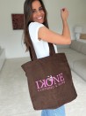 SAC OXFORD - VELOURS BRUN (41,5x10x39cm)