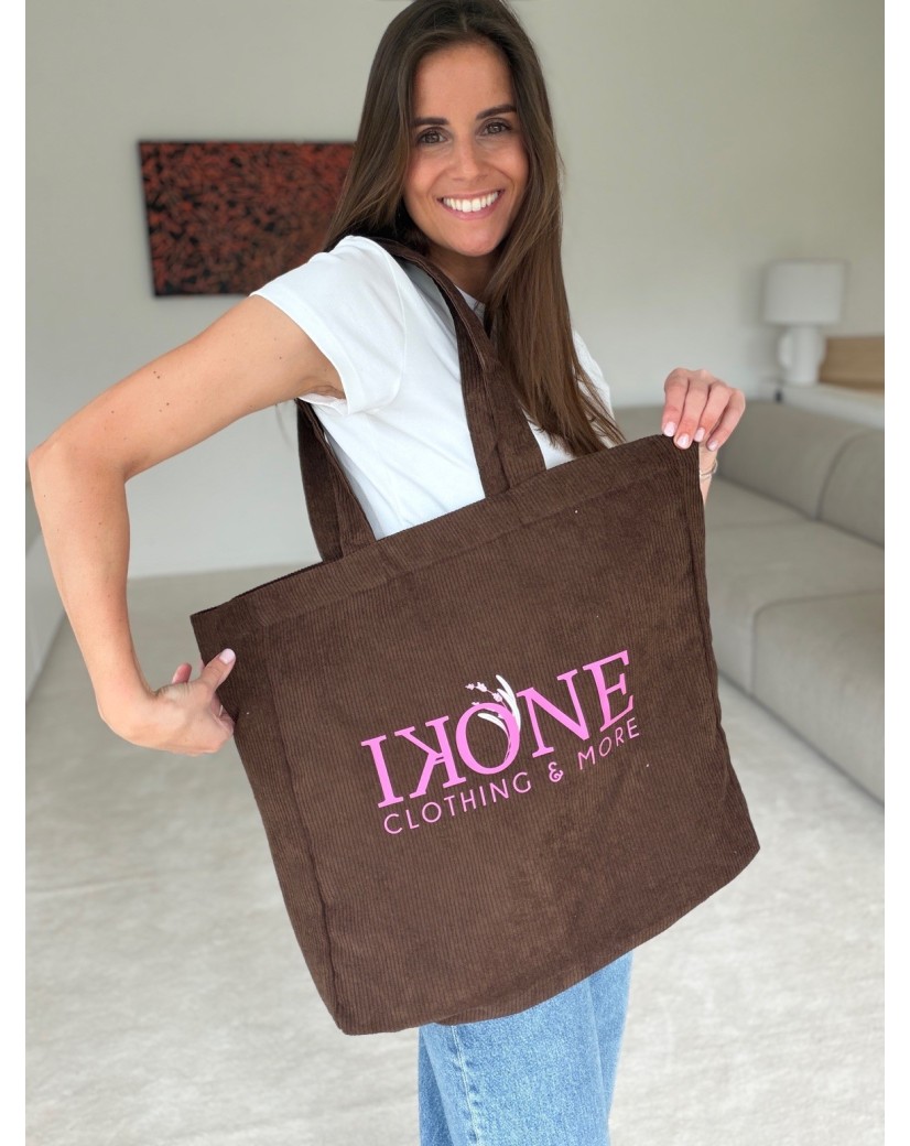 DRAAGTAS OXFORD - RIBFLUWEEL BRUIN (41,5X10X39CM)