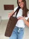 SAC OXFORD - VELOURS BRUN (41,5x10x39cm)