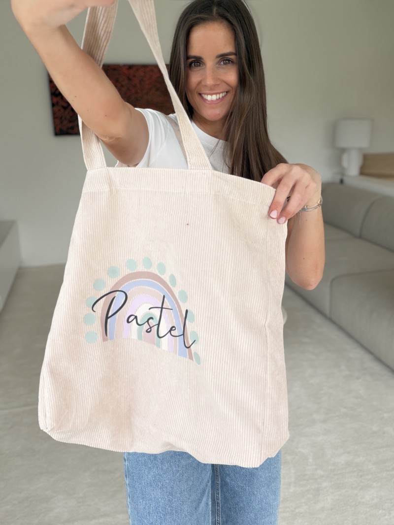 DRAAGTAS OXFORD - RIBFLUWEEL BEIGE (41,5X10X39CM)