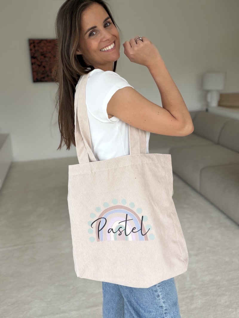 DRAAGTAS OXFORD - RIBFLUWEEL BEIGE (41,5X10X39CM)