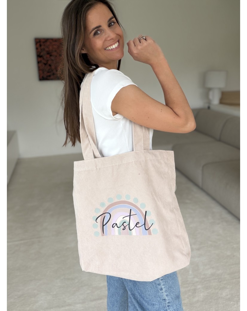 SAC OXFORD - VELOURS BEIGE (41,5x10x39cm)