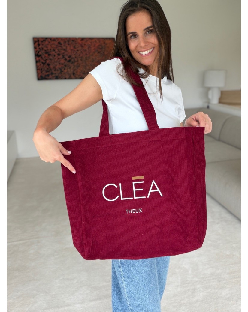 DRAAGTAS OXFORD - RIBFLUWEEL  BORDEAUX (41,5x10x39cm)