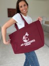 BOLSA DE ALGODÓN "NANCY" – BORDEAUX (43x15x36cm)