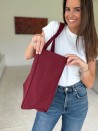 COTTON BAG "NANCY" – BORDEAUX (43x15x36cm)