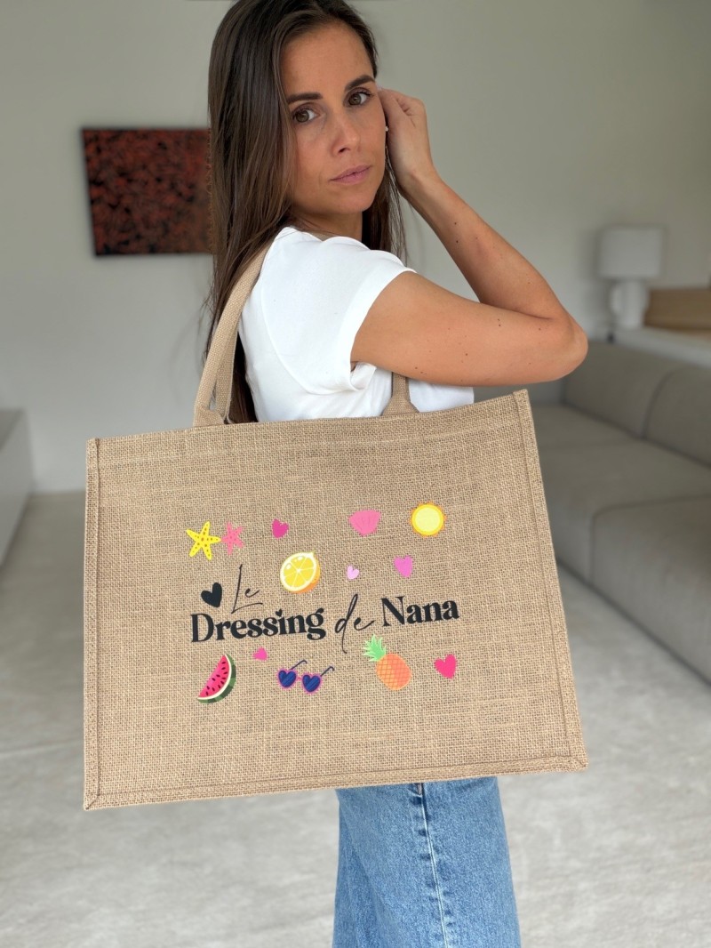 Sac en toile de jute personnalisé avec impression de votre design - Commandez maintenant.