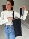 Sac cabas réutilisable – Nancy Noir (43×15×36 cm)