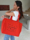 Sac cabas réutilisable – Nancy Orange 🧡 (43×15×36 cm)