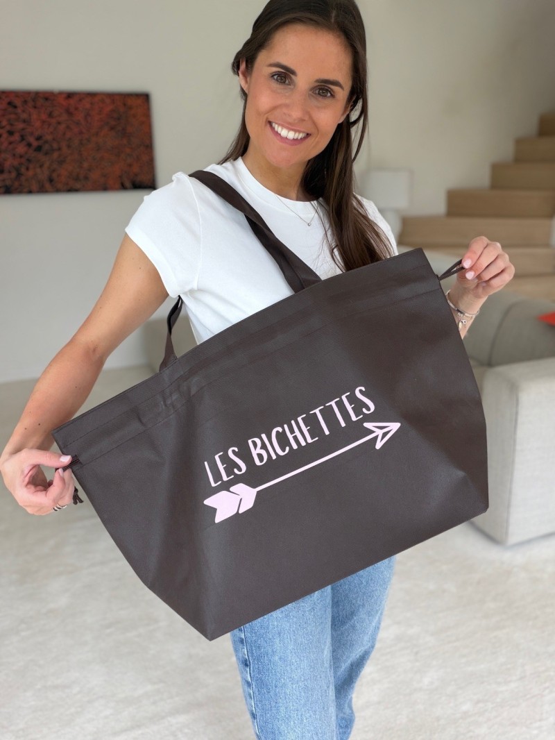 Sac Non Tissé Personnalisé Brun – Cabas Publicitaire modèle Nice L | Moonpack